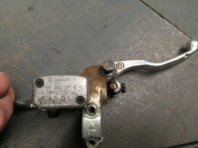 KTM 250 sxf front master cylinder with lever - Off 2009 model. - Click Image to Close